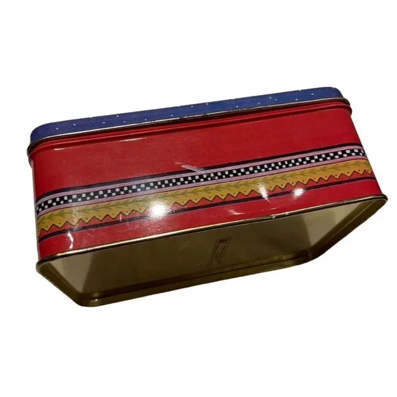 Mary Englbreit Christmas Tin Peace on Earth Vintage Metal Box with Lid u - Picture 4 of 8